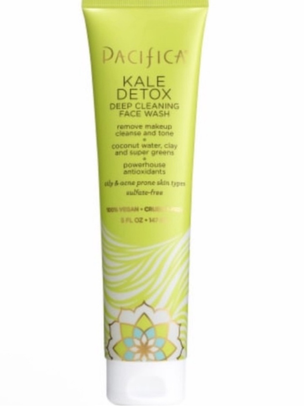Pacifica Kale Detox Deep Cleaning Face Wash - Lime Green Tube